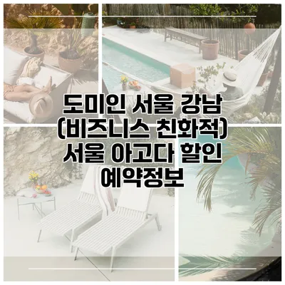 도미인 서울 강남 (비즈니스 친화적) 서울 아고다 할인 예약정보