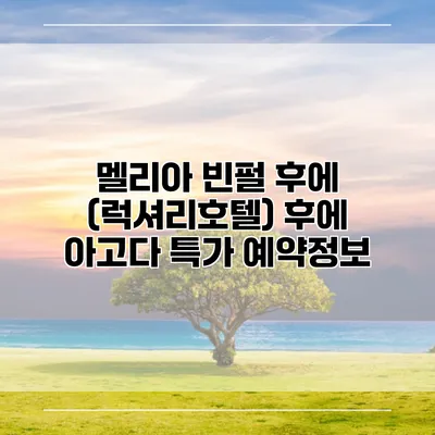 멜리아 빈펄 후에 (럭셔리호텔) 후에 아고다 특가 예약정보