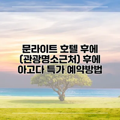 문라이트 호텔 후에 (관광명소근처) 후에 아고다 특가 예약방법