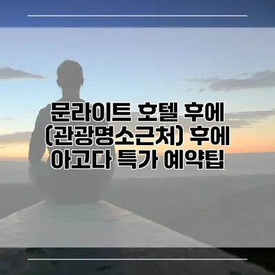 문라이트 호텔 후에 (관광명소근처) 후에 아고다 특가 예약팁