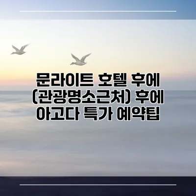 문라이트 호텔 후에 (관광명소근처) 후에 아고다 특가 예약팁