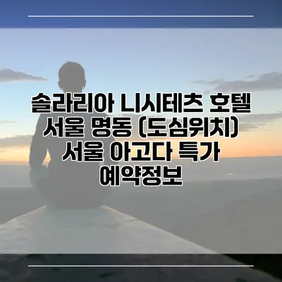 솔라리아 니시테츠 호텔 서울 명동 (도심위치) 서울 아고다 특가 예약정보