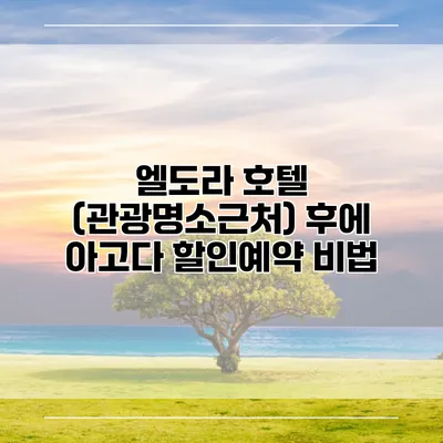 엘도라 호텔 (관광명소근처) 후에 아고다 할인예약 비법