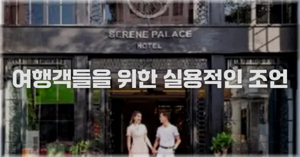 여행객들을 위한 실용적인 조언