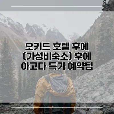 오키드 호텔 후에 (가성비숙소) 후에 아고다 특가 예약팁