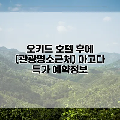 오키드 호텔 후에 (관광명소근처) 아고다 특가 예약정보