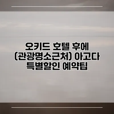 오키드 호텔 후에 (관광명소근처) 아고다 특별할인 예약팁