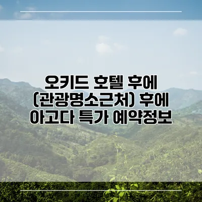 오키드 호텔 후에 (관광명소근처) 후에 아고다 특가 예약정보