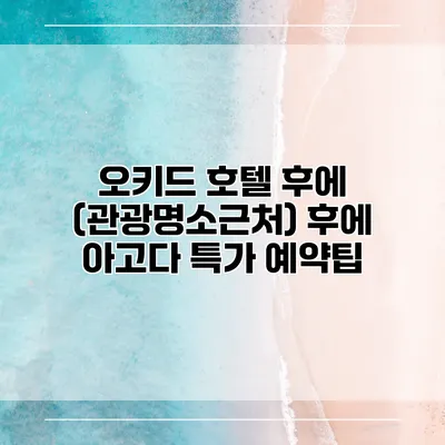 오키드 호텔 후에 (관광명소근처) 후에 아고다 특가 예약팁