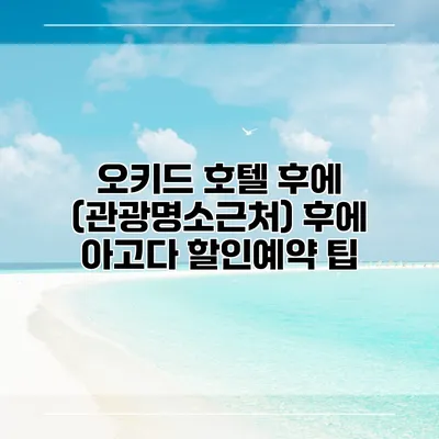오키드 호텔 후에 (관광명소근처) 후에 아고다 할인예약 팁