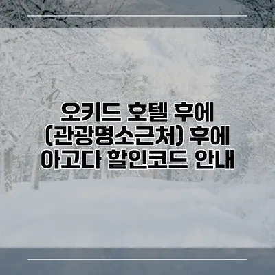 오키드 호텔 후에 (관광명소근처) 후에 아고다 할인코드 안내