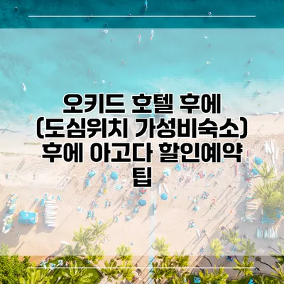 오키드 호텔 후에 (도심위치 가성비숙소) 후에 아고다 할인예약 팁