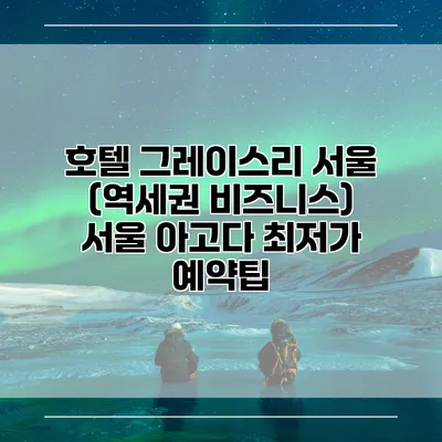 호텔 그레이스리 서울 (역세권 비즈니스) 서울 아고다 최저가 예약팁