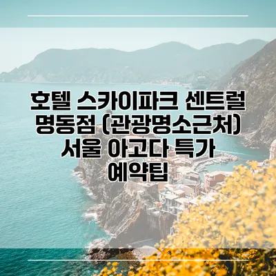 호텔 스카이파크 센트럴 명동점 (관광명소근처) 서울 아고다 특가 예약팁