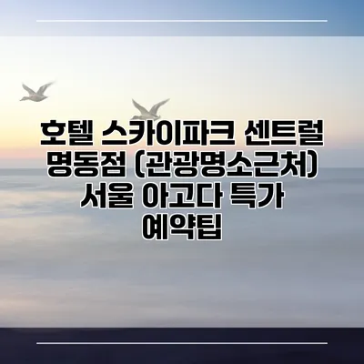호텔 스카이파크 센트럴 명동점 (관광명소근처) 서울 아고다 특가 예약팁
