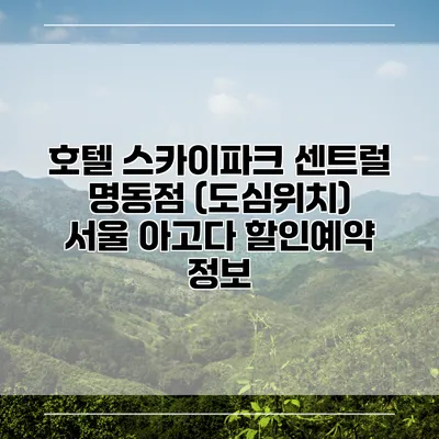호텔 스카이파크 센트럴 명동점 (도심위치) 서울 아고다 할인예약 정보
