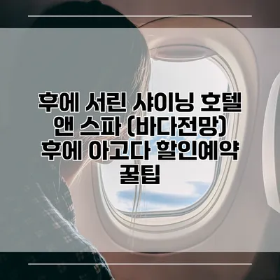 후에 서린 샤이닝 호텔 앤 스파 (바다전망) 후에 아고다 할인예약 꿀팁